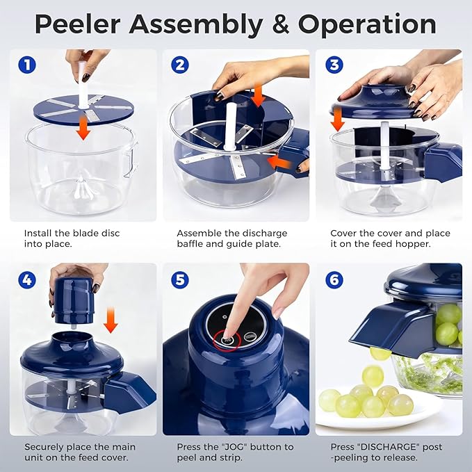 Cordless Fruit Skin Remover for Small Fruits, Easy Peeling Kitchen Tool 1PC - CL-GA-1743