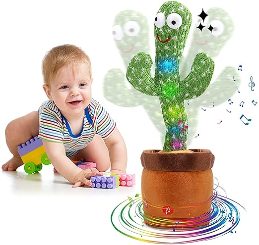 Dancing Cactus Toy, Cactus Talking Toy for Baby