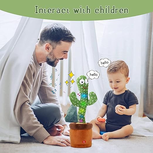 Dancing Cactus Toy, Cactus Talking Toy for Baby