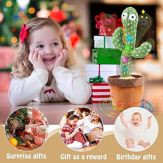 Dancing Cactus Toy, Cactus Talking Toy for Baby