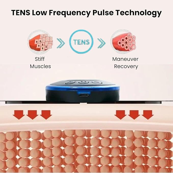 Butterfly Massager Machine for Pain Relief, Rechargeable Full Body TENS Massager with 8 Modes 19 Levels Wireless Vibration Machine - CL-VI-5300