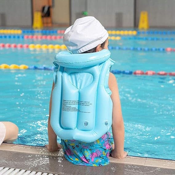 Kids Inflatable Swimming Vest (3-6 Years) – Triple Air Safety, Comfy Fit & Secure Buckles (assorted colors)