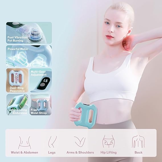 Handheld Wearable Vibration Massage Ring with Adjustable Belt