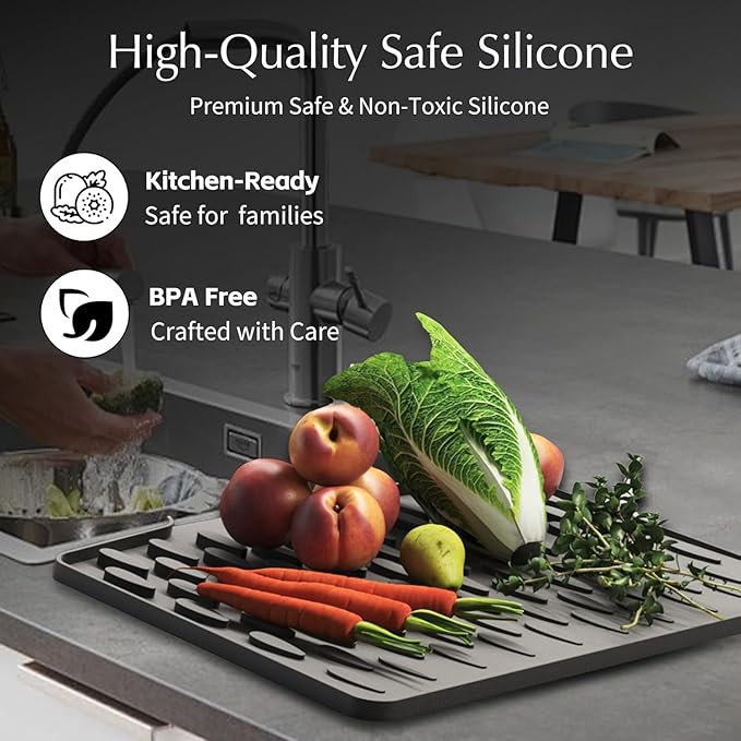 NEW Extra Large Silicone Dish Drying Mat (ASSORTED COLOR)